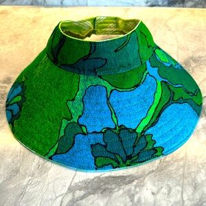 Piko Papale or Open Size hat/visor Vintage Hawaiian Fabric
